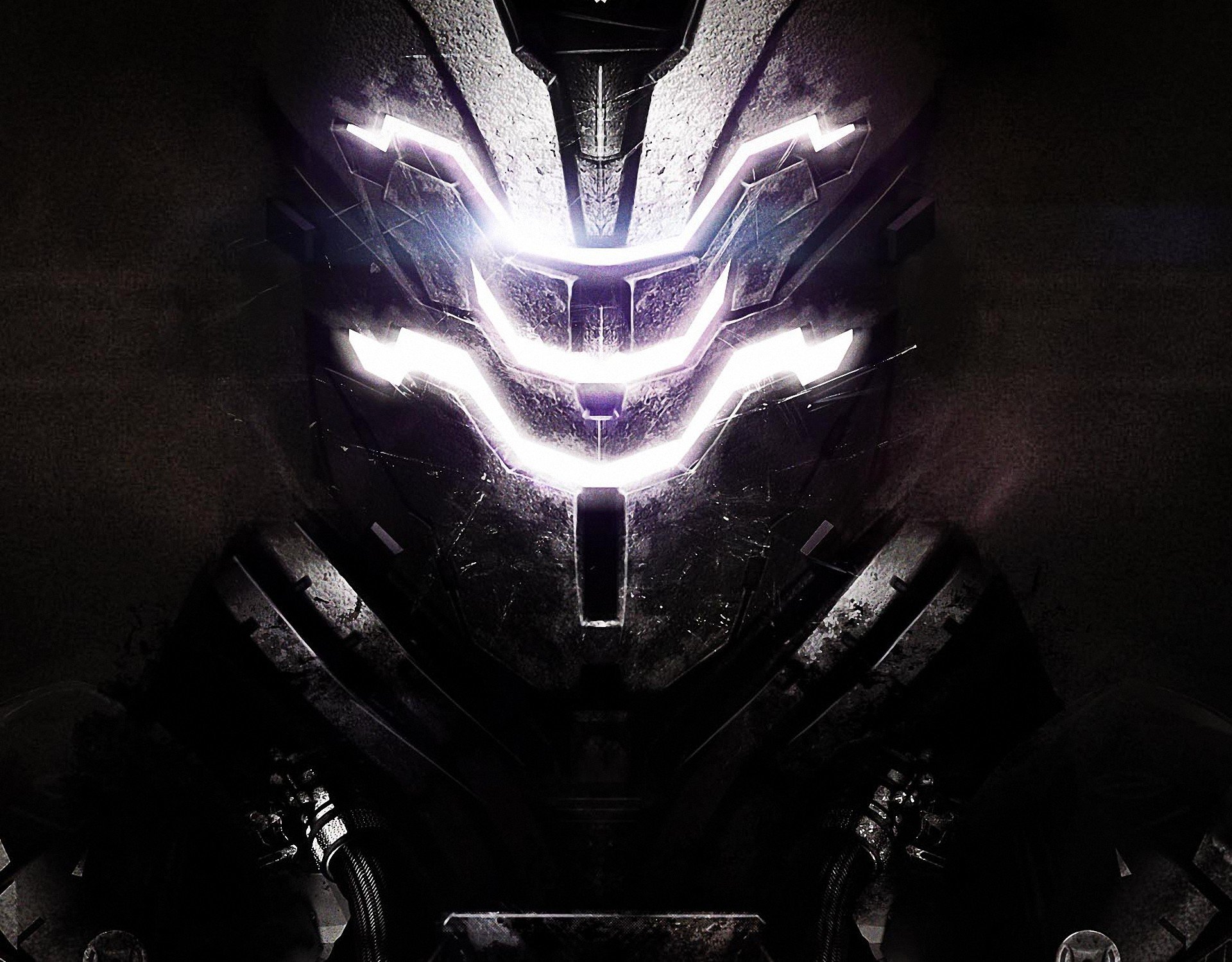 арт dead space шлем свет металл