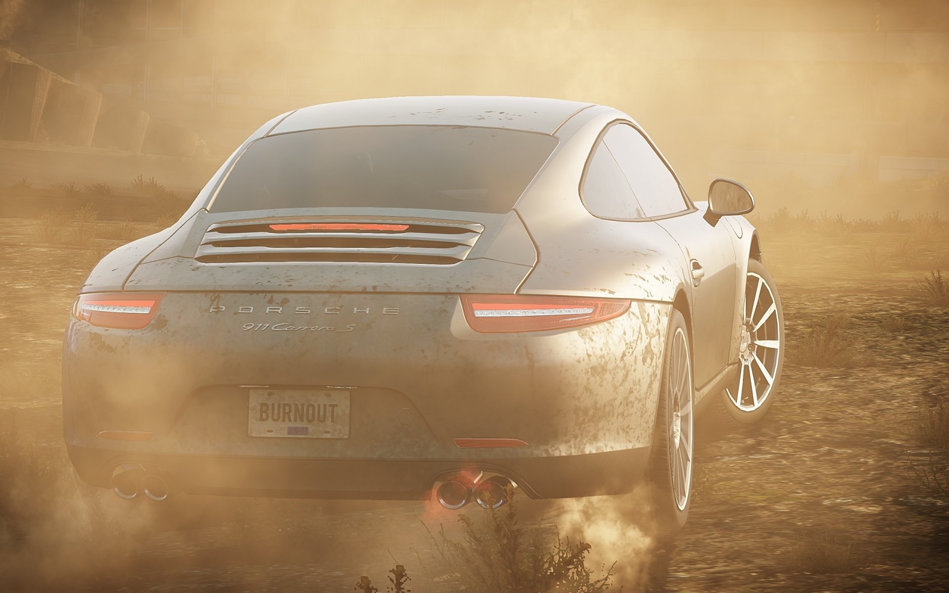 need for speed most wanted 2012 911 гонка дым пыль