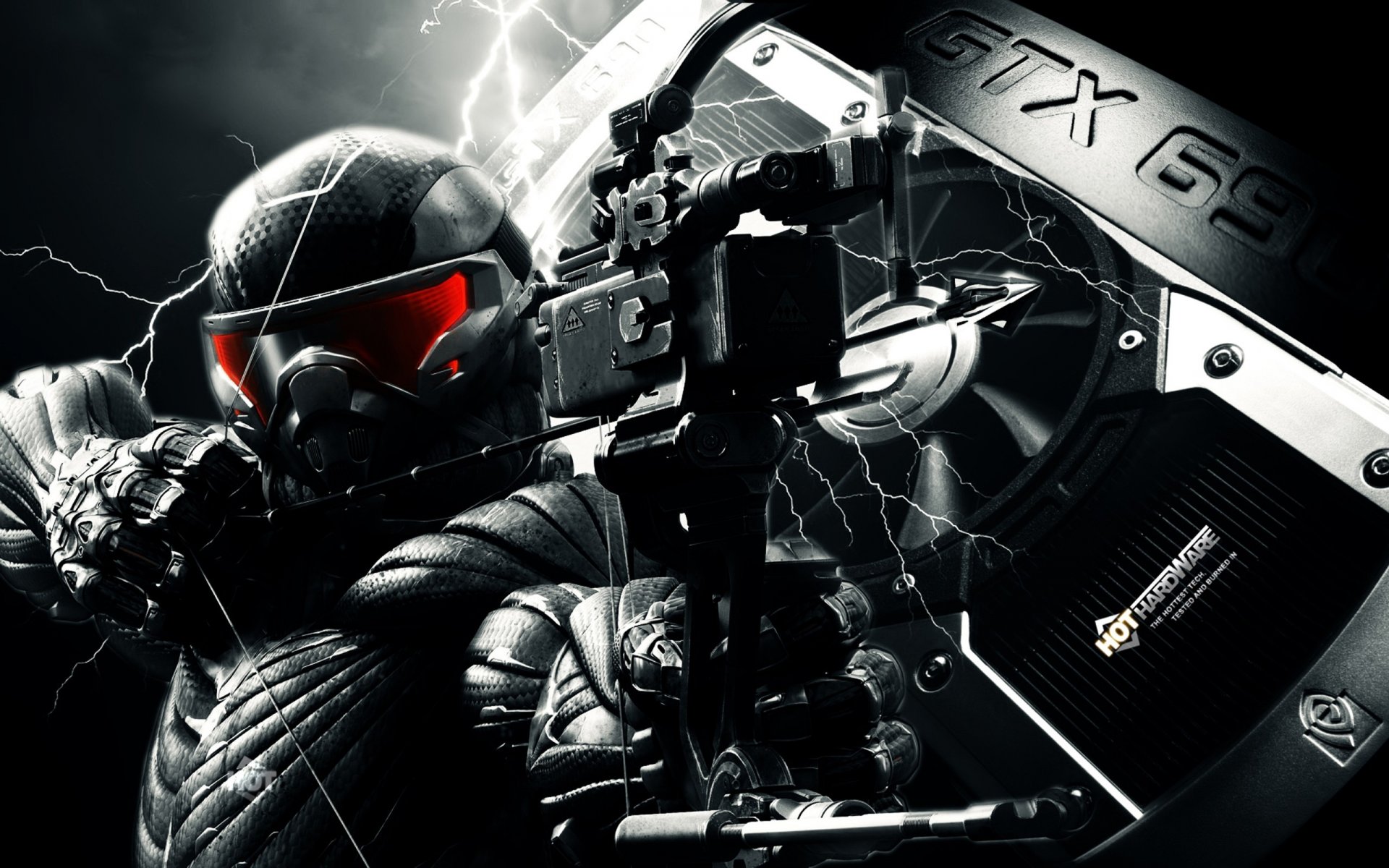crysis 3 нанокостюм нью-йорк солдат оружие лук стрела crytek.видеокарта 690