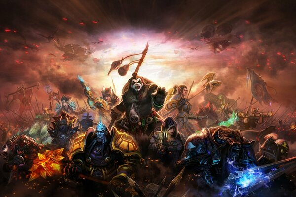 Персонажи мира warcraft с оружием