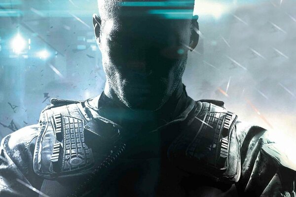 Арт из игры Black ops 2. Солдат, лицо которого в тени