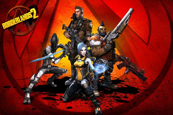 Игра borderlands 2, с главными персами
