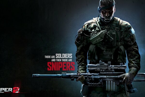 Солдат - снайпер в бронижелете из игры sniper: ghost warrior 2