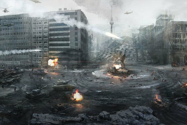 Moc czołgów w akcji w grze modern warfare 3