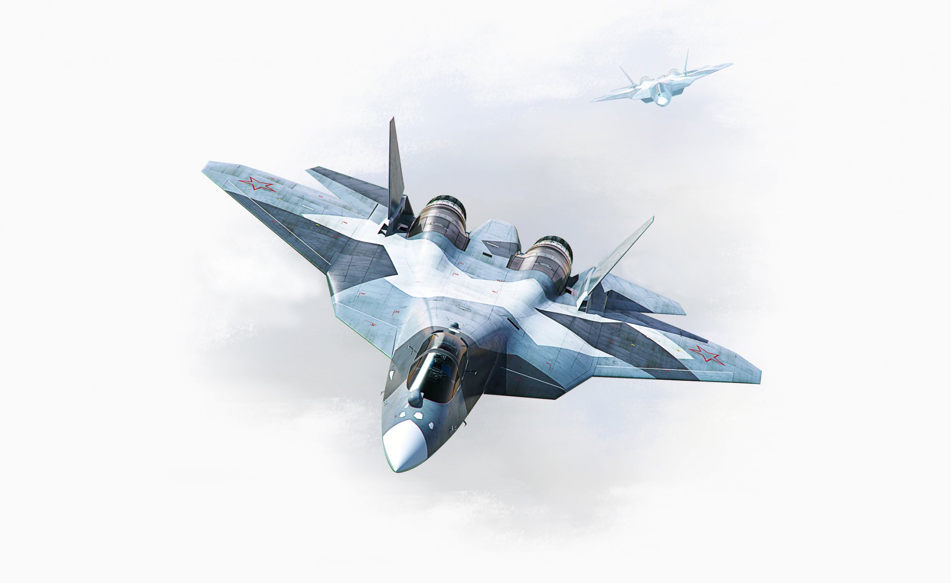 пак фа т-50 авиация многоцелевой истребитель ввс россия рисунок летит самолет два кабина крылья нос