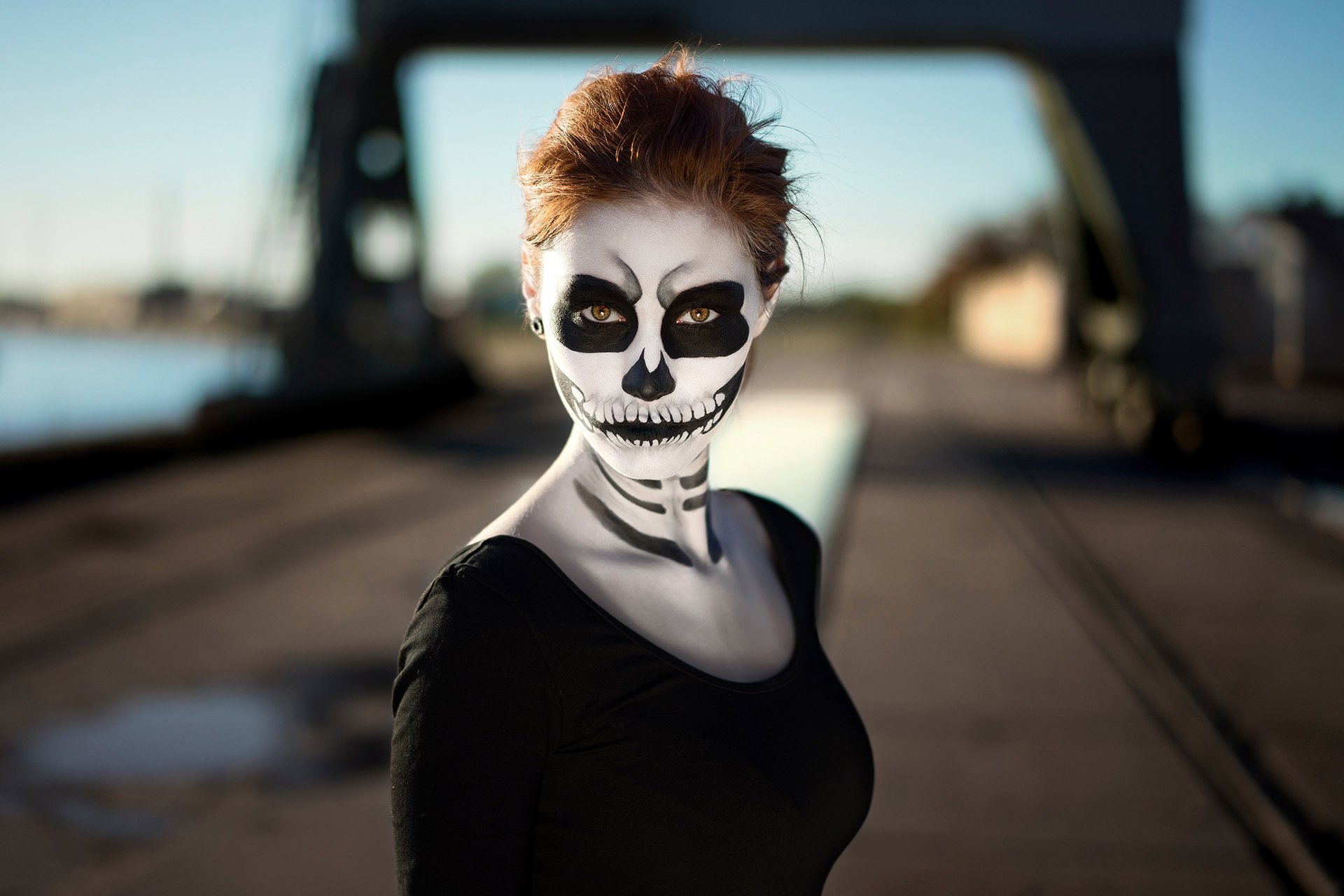 halloween portret makijaż