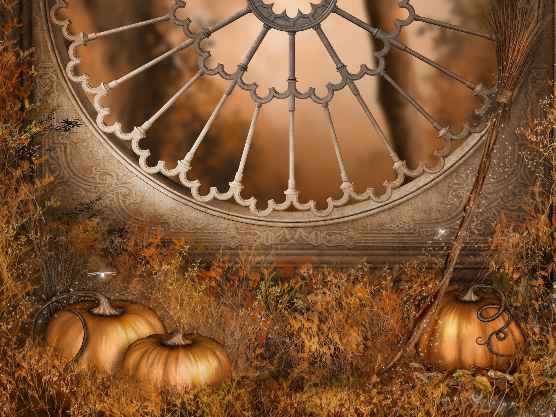 хэллоуин день всех святых все hallows eve 31 октября отдых осень готическая архитектура окно метлой тыквы джека-фонаря день всех святых канун дня всех святых праздник 31-е октября метла