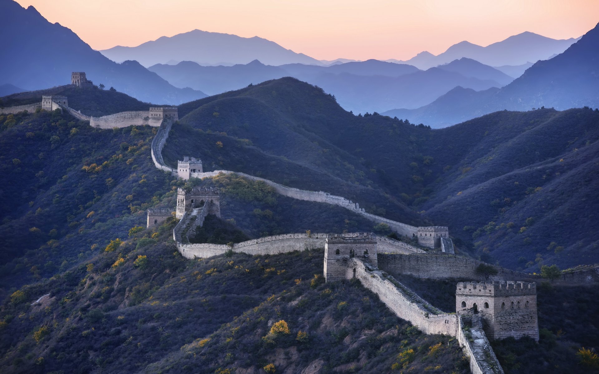 great wall китай пейзаж